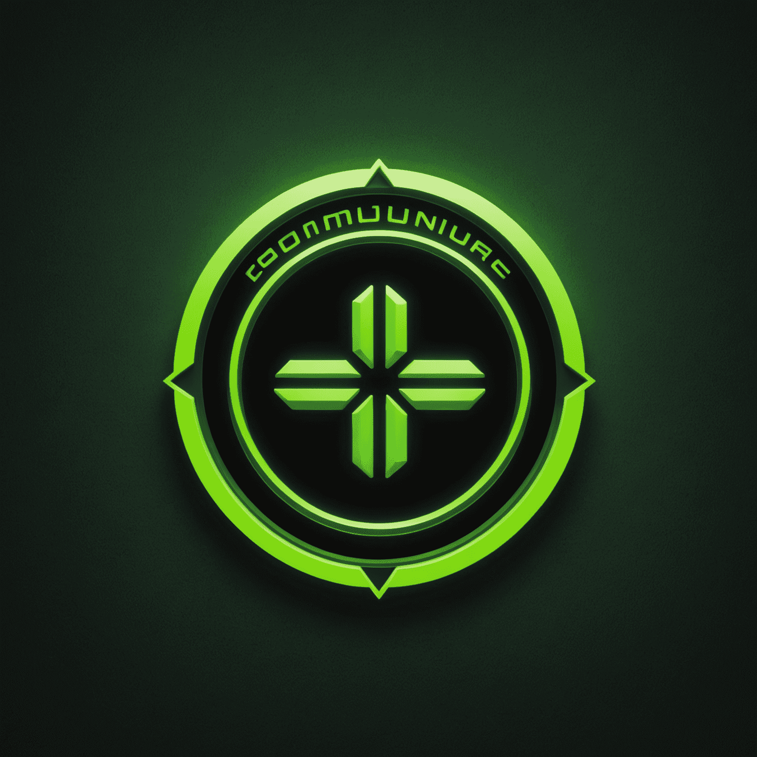 Logo de pomuneu_pro con diseño tecnológico en verde neón